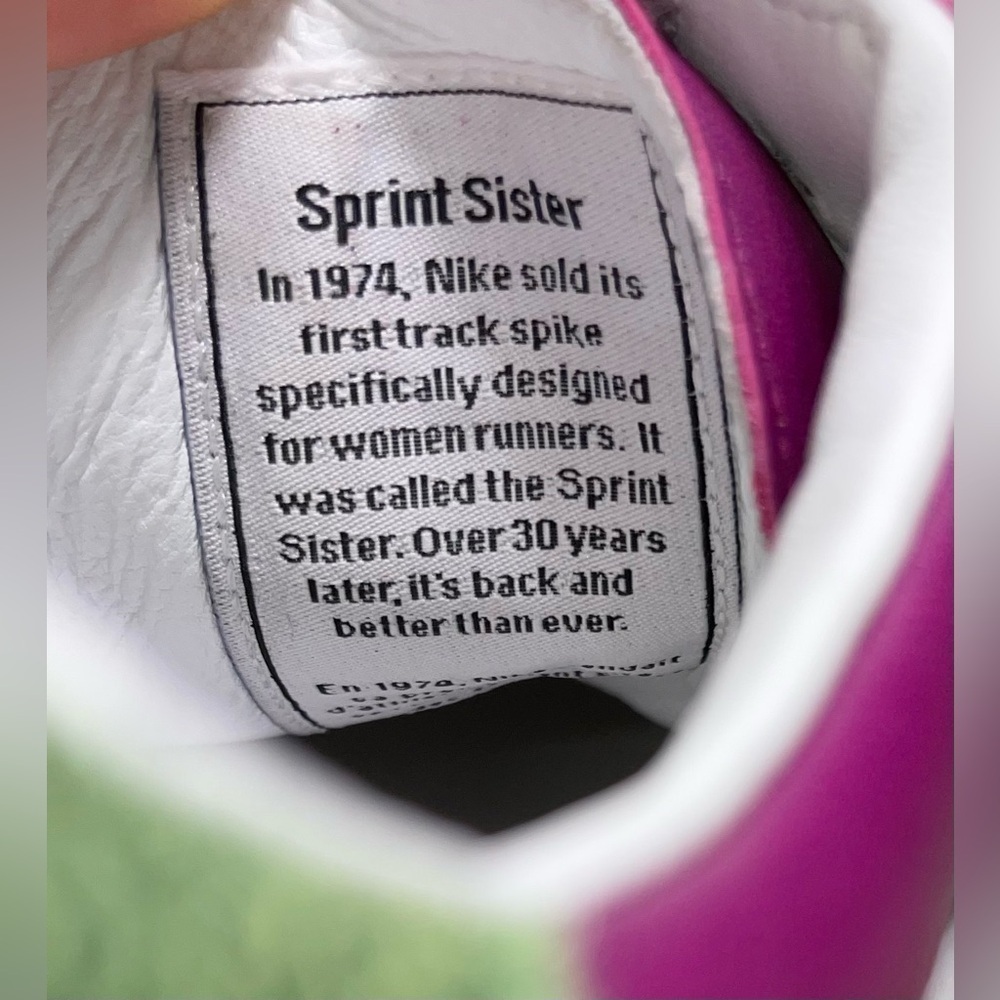NWOT Vintage Nike Sprint Sister Running Shoes Women 11 Deep Purple Green Swoosh  - Picture 11 of 11